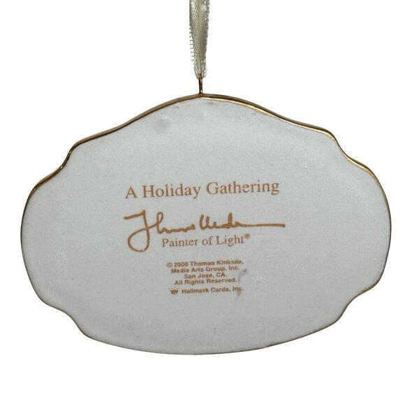 VNTG Hallmark 2000 Keepsake Ornament "A Holiday Gathering" By Thomas Kinkade - Picture 2 of 5